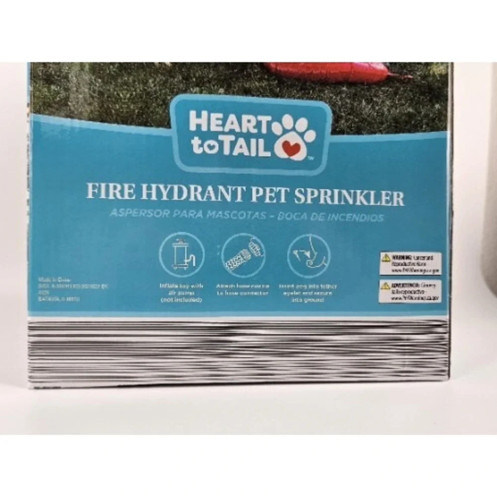 Heart to Tail Fire Hydrant Pet‎ Dog Sprinkler Inflatable Fun Water Toy Dogs New